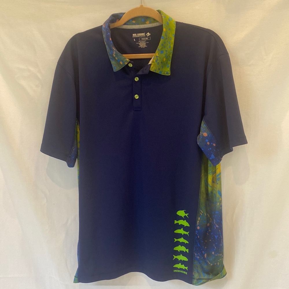 Reel Legends Freeline Performance Polo, size L